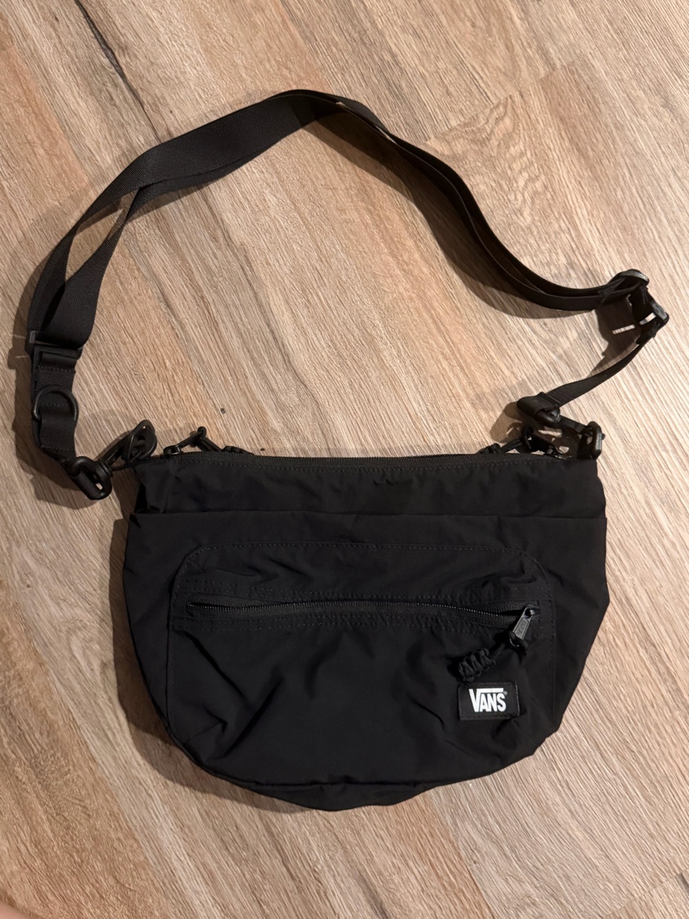 Vans Black Waist / Sling Bag with Front Zip Pocket